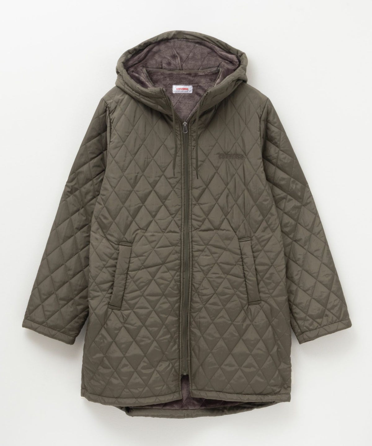 CONVERSE キルト中綿フードジャケット レディース