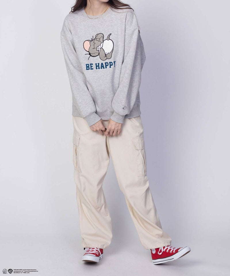 [期間限定価格]Tom and Jerry サガラ刺繍ルーズトレーナー レディース商品画像-6