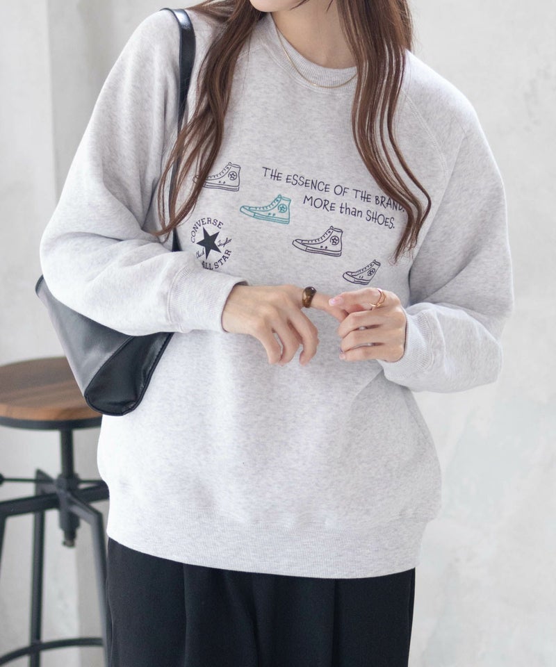 CONVERSE 身頃裏シャギートレーナー レディース商品画像-1