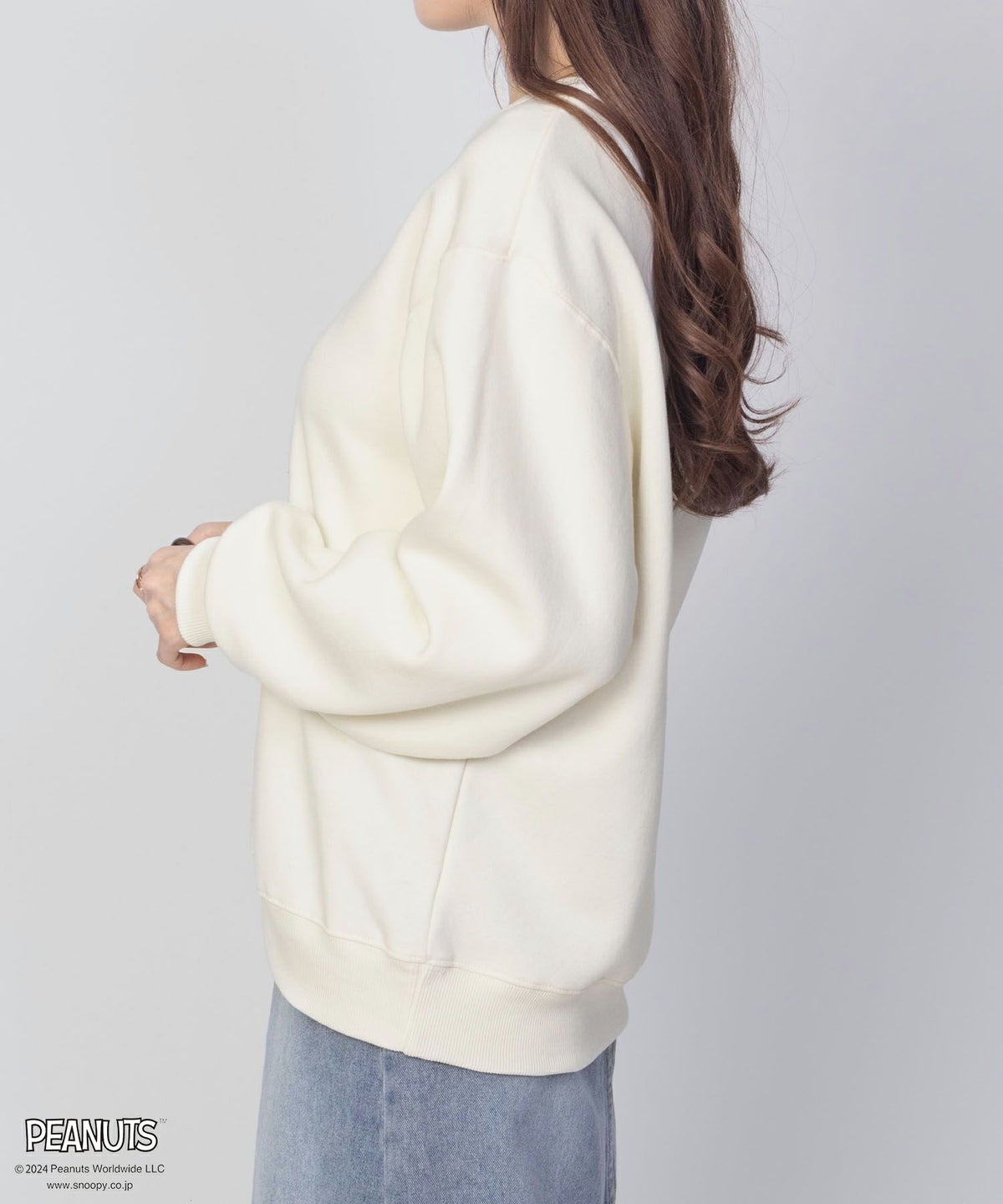 PEANUTS SNOOPY サガラ刺繍ルーズトレーナー レディース
