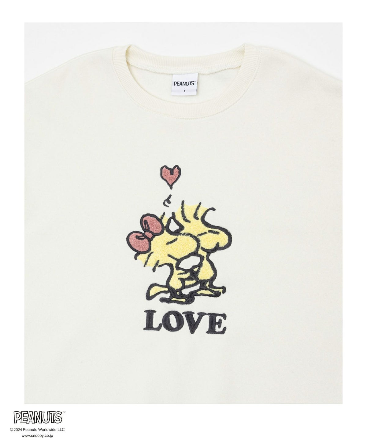 PEANUTS SNOOPY サガラ刺繍ルーズトレーナー レディース