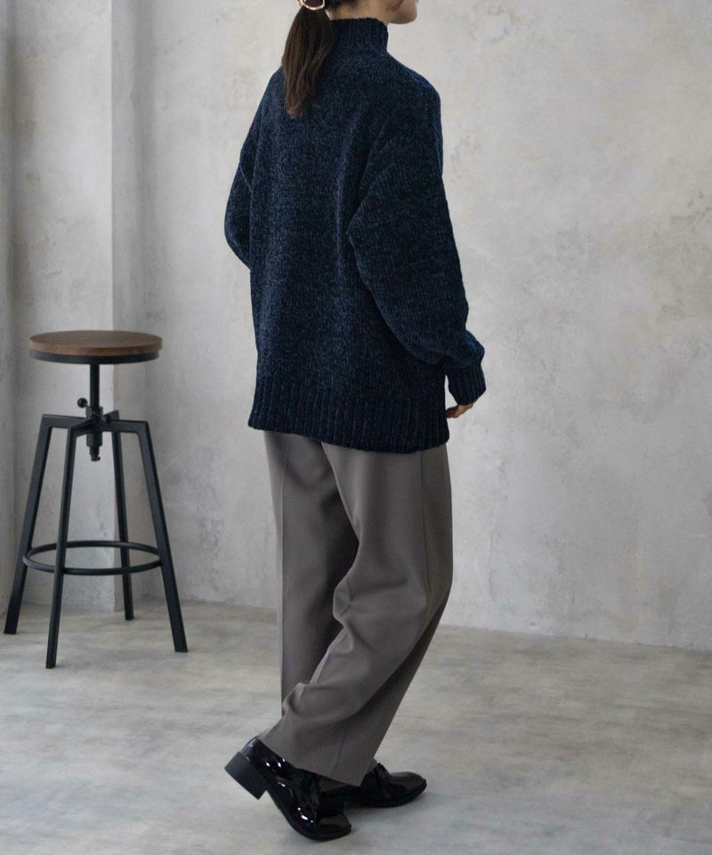 [期間限定knit]HusHusH  モールハイネックプルオーバー レディース商品画像-6