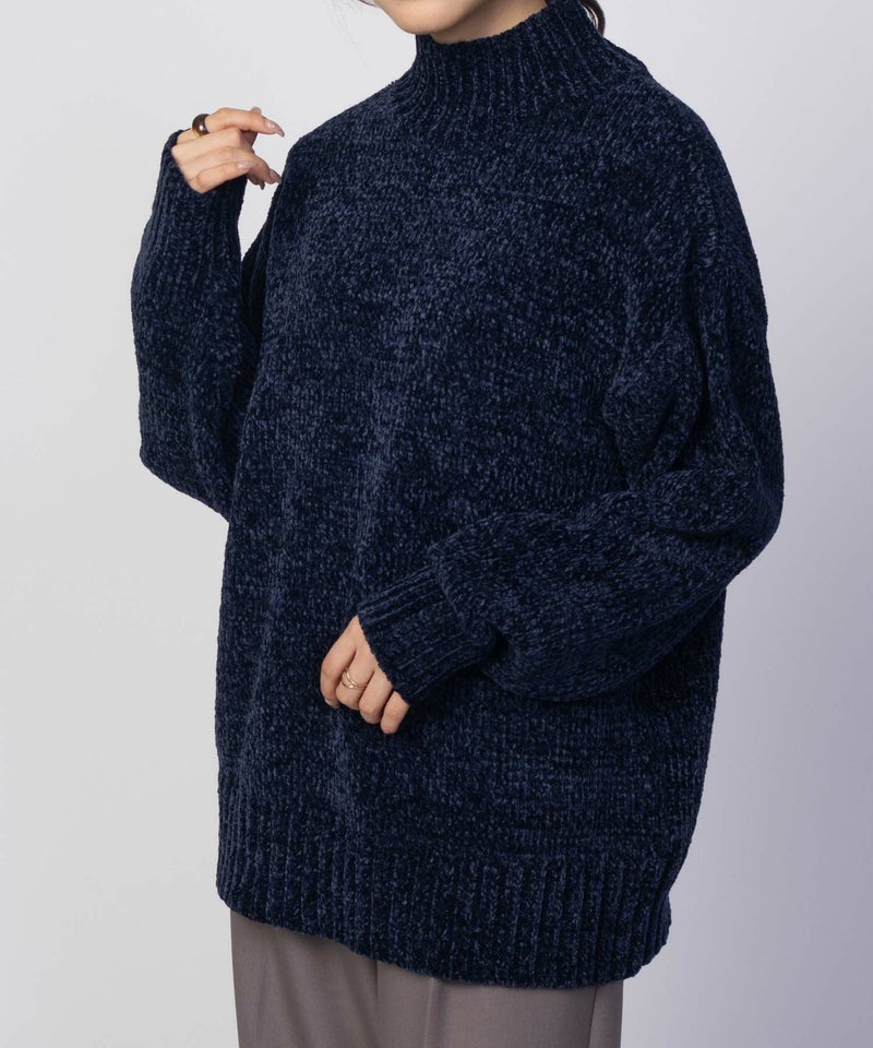 [期間限定knit]HusHusH  モールハイネックプルオーバー レディース商品画像-8