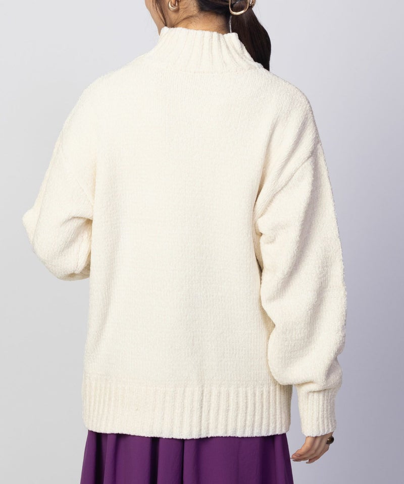 [期間限定knit]HusHusH  モールハイネックプルオーバー レディース商品画像-16