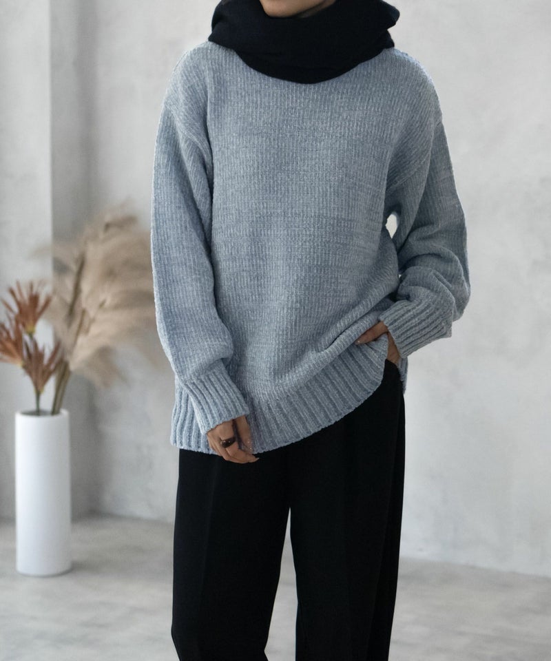 [期間限定knit]HusHusH  モールハイネックプルオーバー レディース商品画像-19