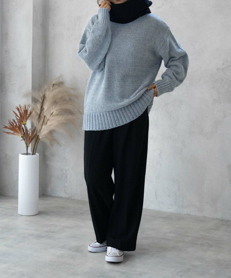[期間限定knit]HusHusH  モールハイネックプルオーバー レディース商品画像-21