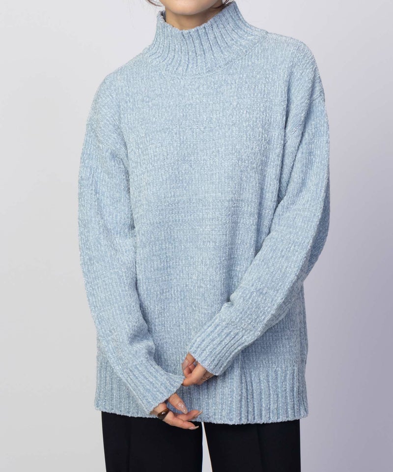 [期間限定knit]HusHusH  モールハイネックプルオーバー レディース商品画像-22