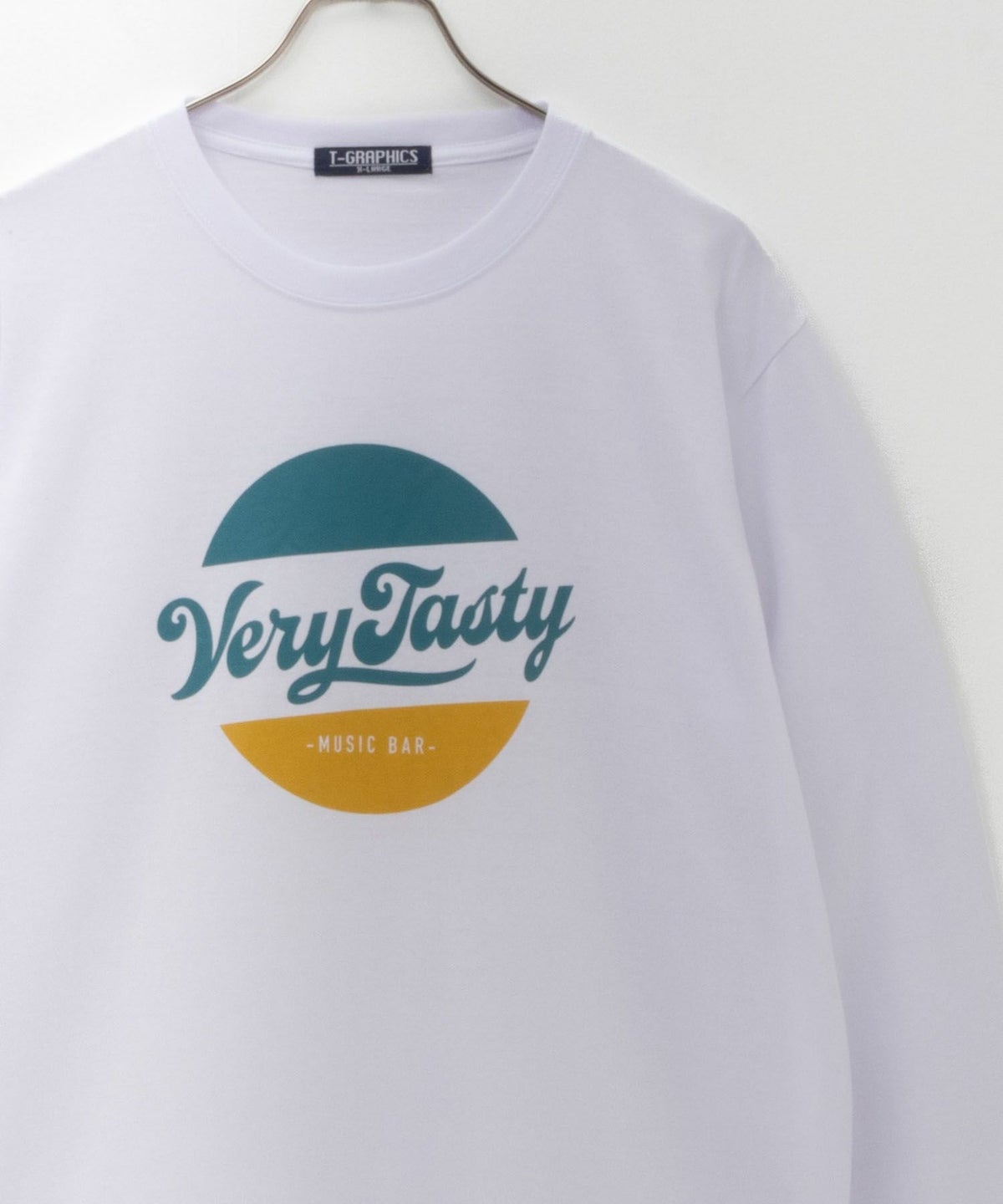 T-GRAPHICS ロゴプリント長袖Tシャツ メンズ