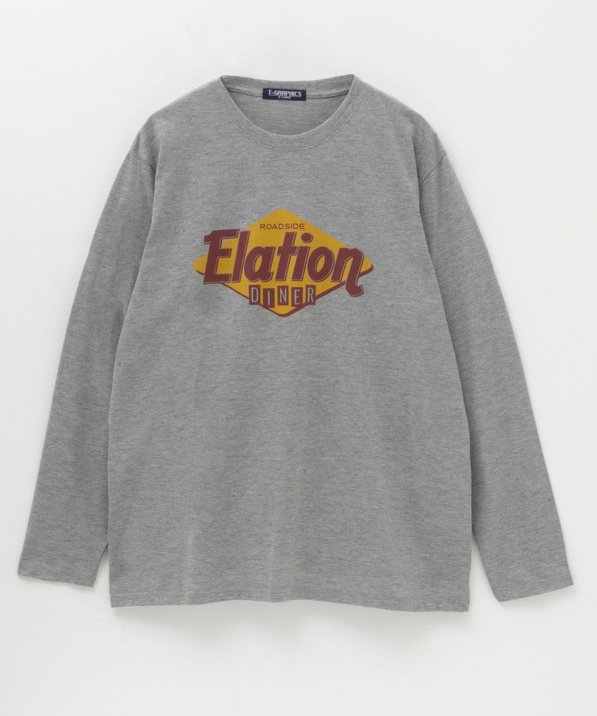 T-GRAPHICS ロゴプリント長袖Tシャツ メンズ