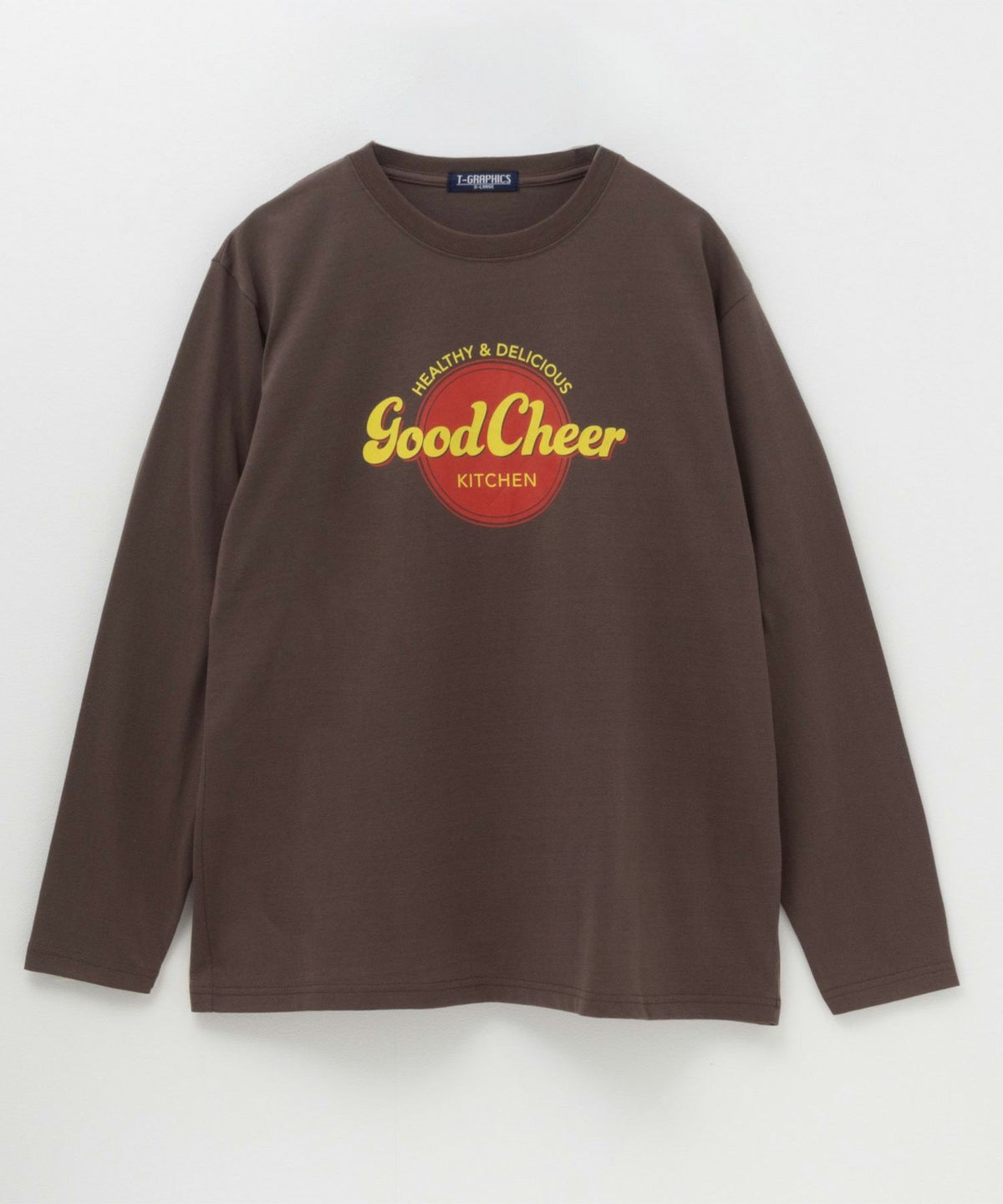 T-GRAPHICS ロゴプリント長袖Tシャツ メンズ