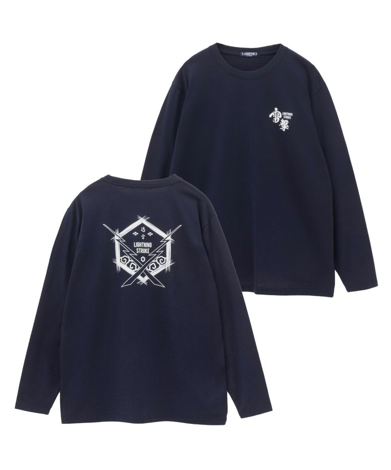 T-GRAPHICS 和柄プリント長袖Tシャツ メンズ商品画像-1