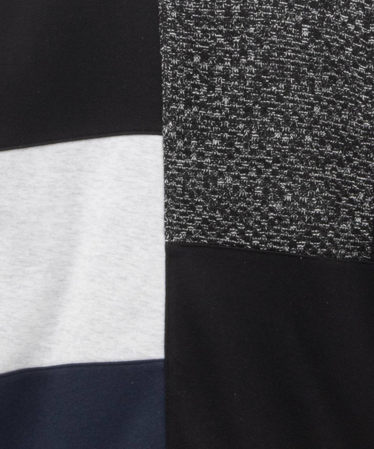 NAVY 裏毛ニット切替クルーネックプルオーバー メンズ