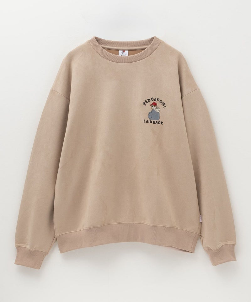 RED CAP GIRL カットスエード胸刺繍クルーネックスウェット メンズ商品画像-5