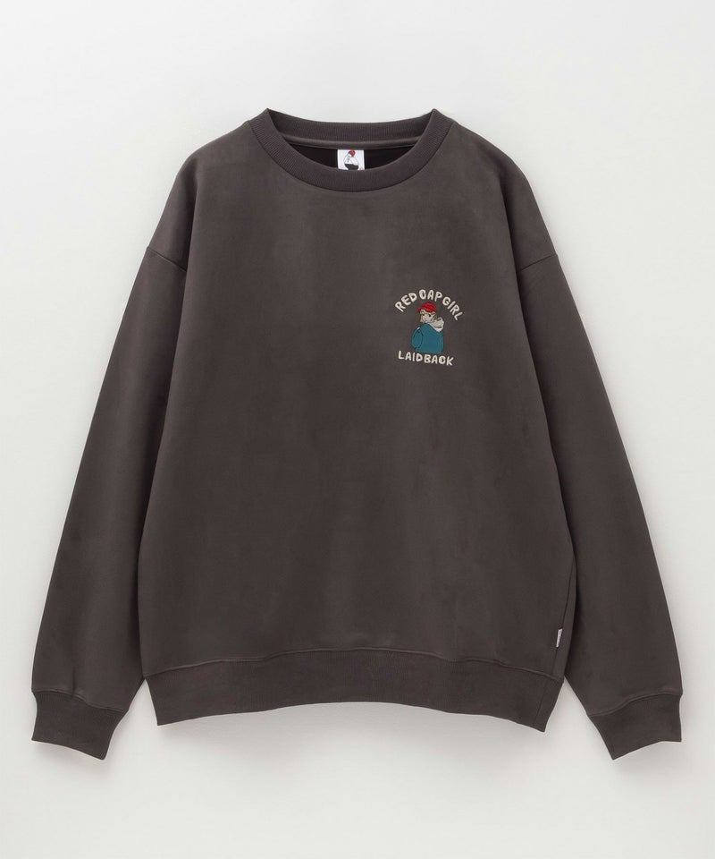 RED CAP GIRL  カットスエード胸刺繍クルーネックスウェット メンズ商品画像-7