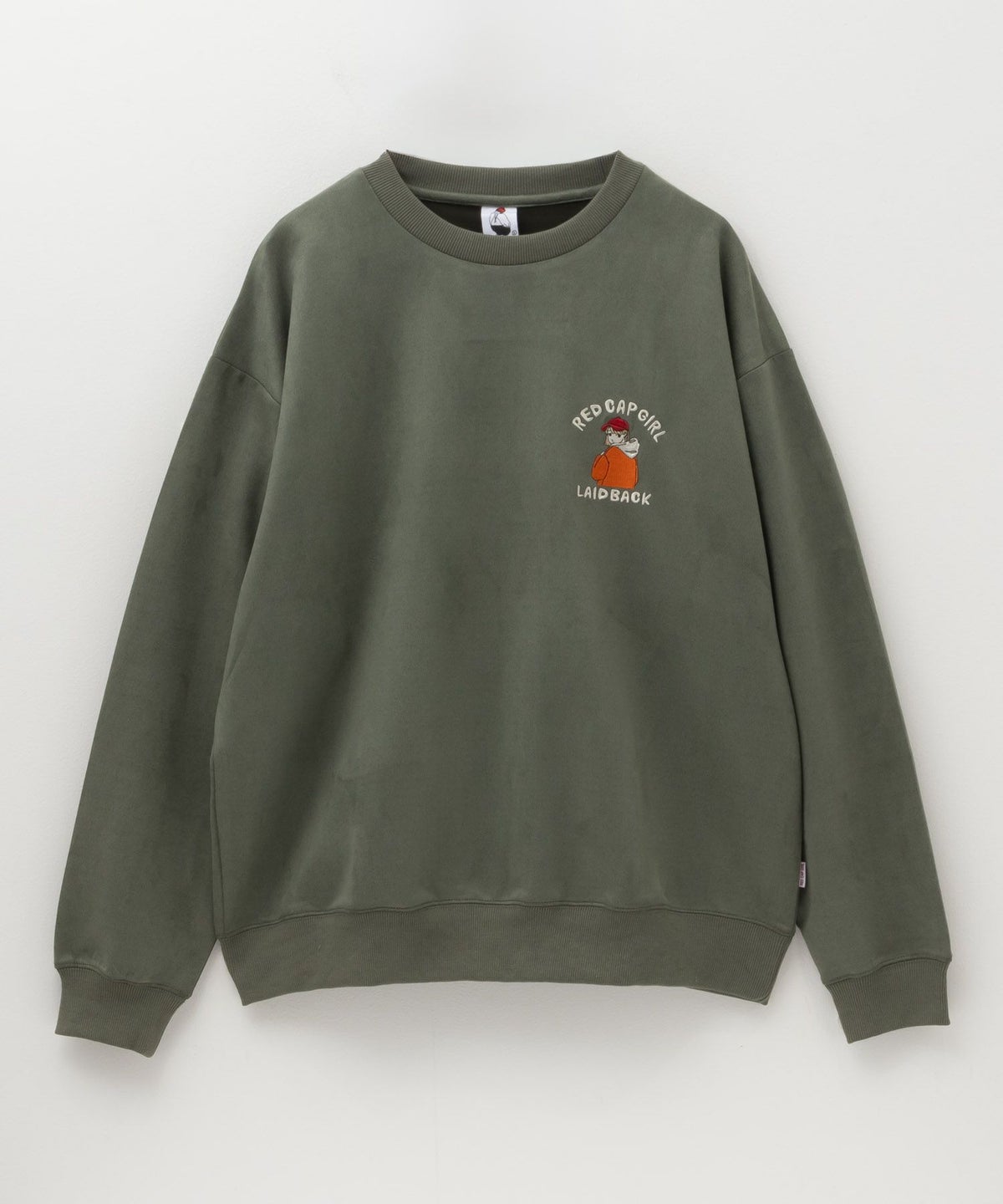 RED CAP GIRL カットスエード胸刺繍クルーネックスウェット メンズ