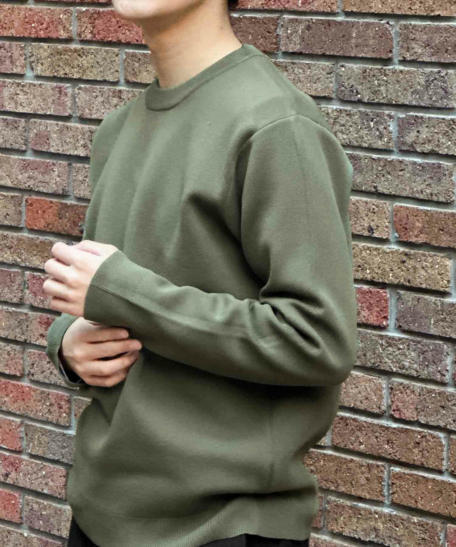 NAVY 軽快ニット 12Gクルーネック メンズ