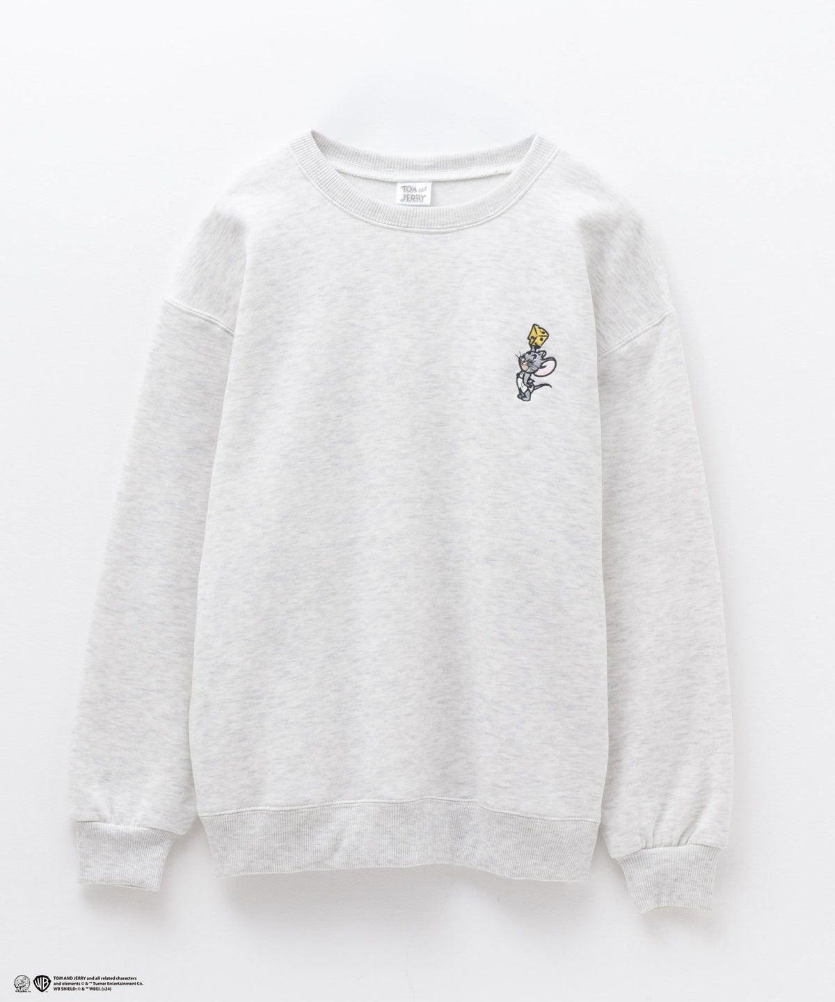 Tom and Jerry 刺繍ルーズトレーナー レディース