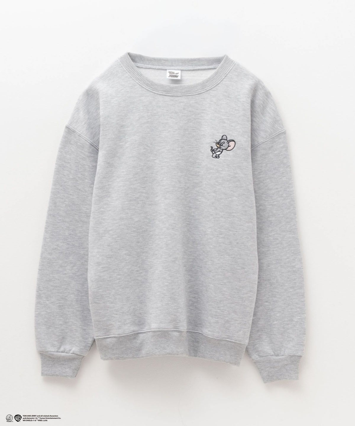 Tom and Jerry 刺繍ルーズトレーナー レディース