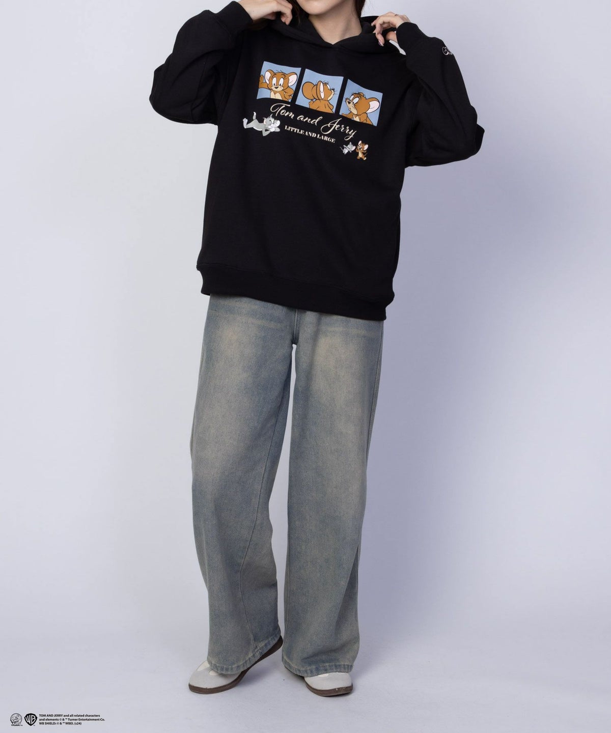 Tom and Jerry プリントルーズパーカー レディース