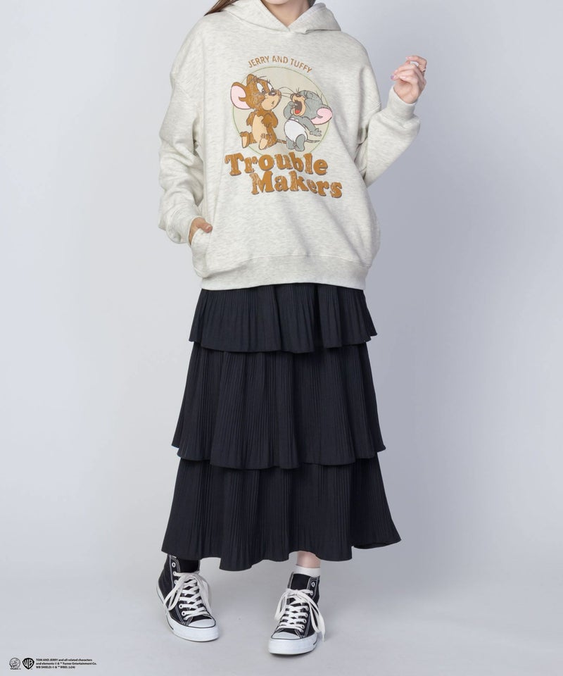 Tom and Jerry プリントルーズパーカー レディース商品画像-4