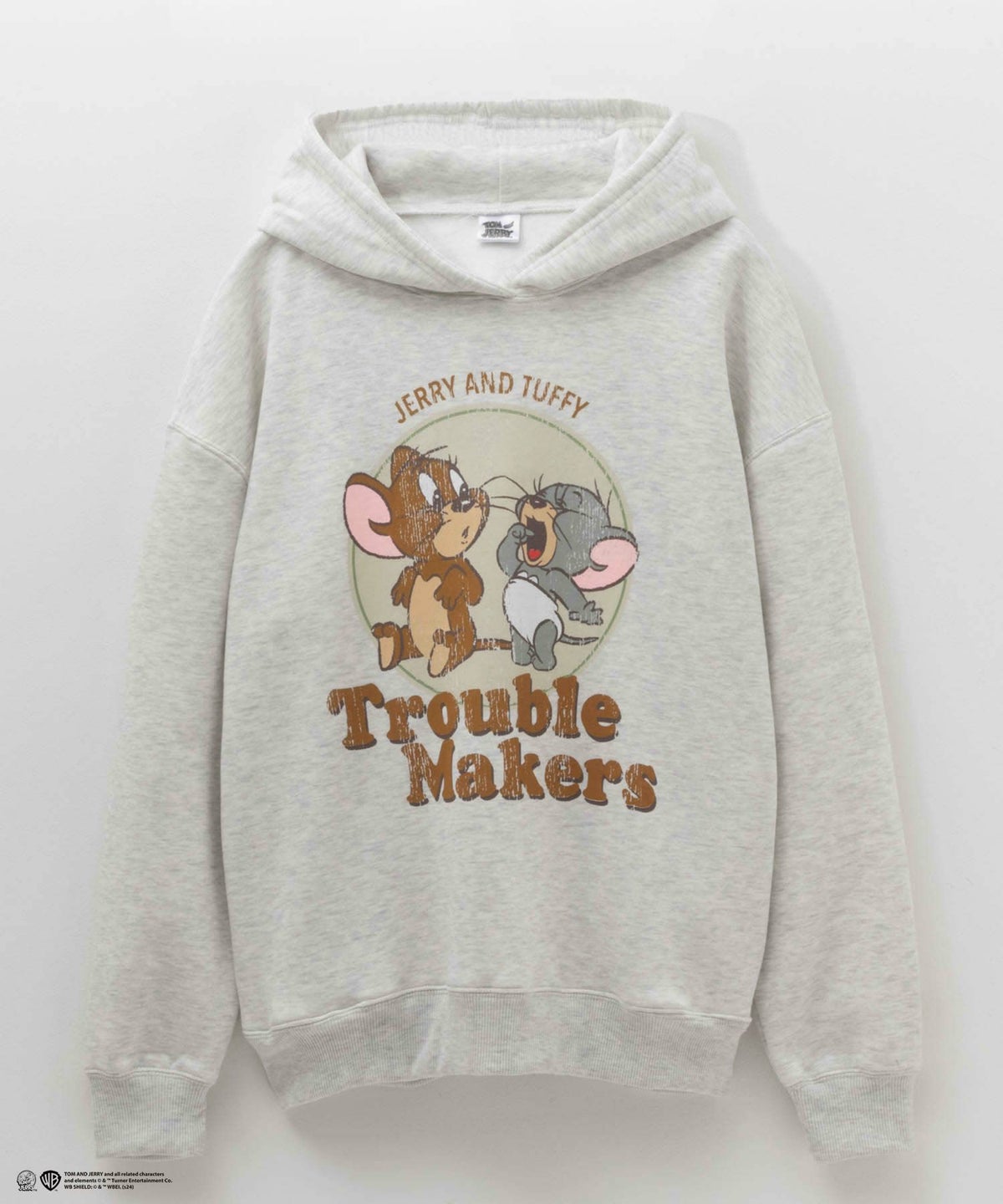 Tom and Jerry プリントルーズパーカー レディース