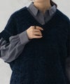 [期間限定knit]HusHusH  モールVネックニットベスト レディース商品サムネイル-4