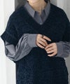 [期間限定knit]HusHusH  モールVネックニットベスト レディース商品サムネイル-6