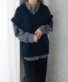 HusHusH モールVネックニットベスト レディース商品サムネイル-7