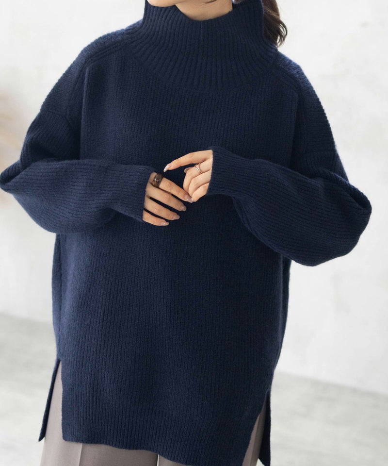 [期間限定knit]HusHusH  ハイネックプルオーバー レディース商品画像-6