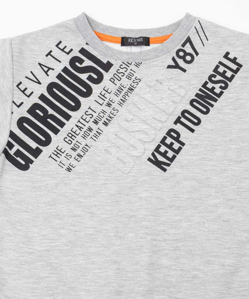 RICH MIX ポンチ素材 ロゴプリントトレーナー キッズ商品画像-7