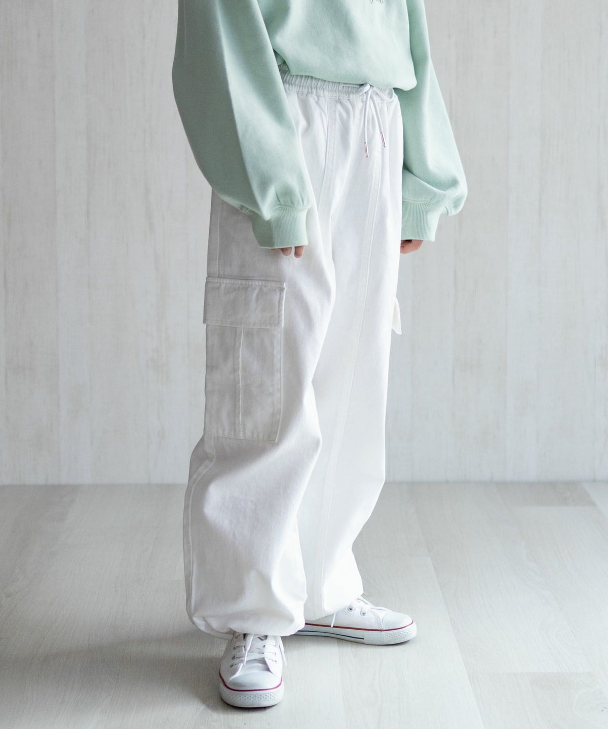 NAVY デニムカーゴパンツ キッズ