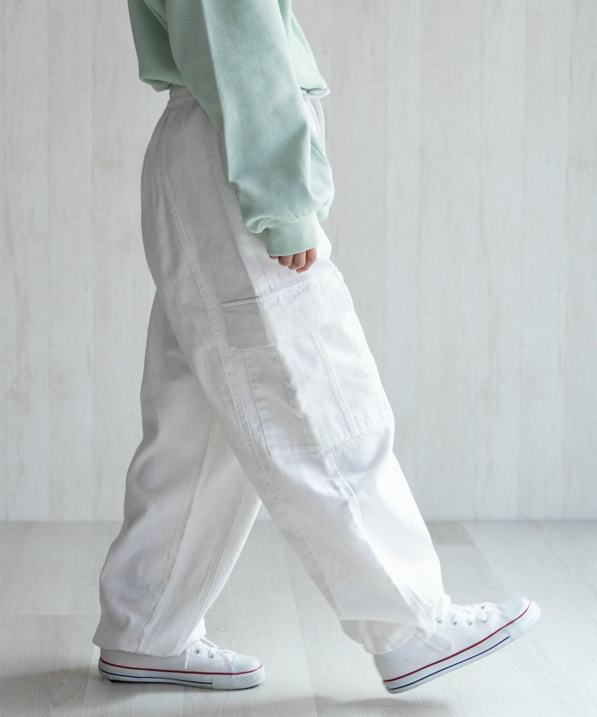 NAVY デニムカーゴパンツ キッズ