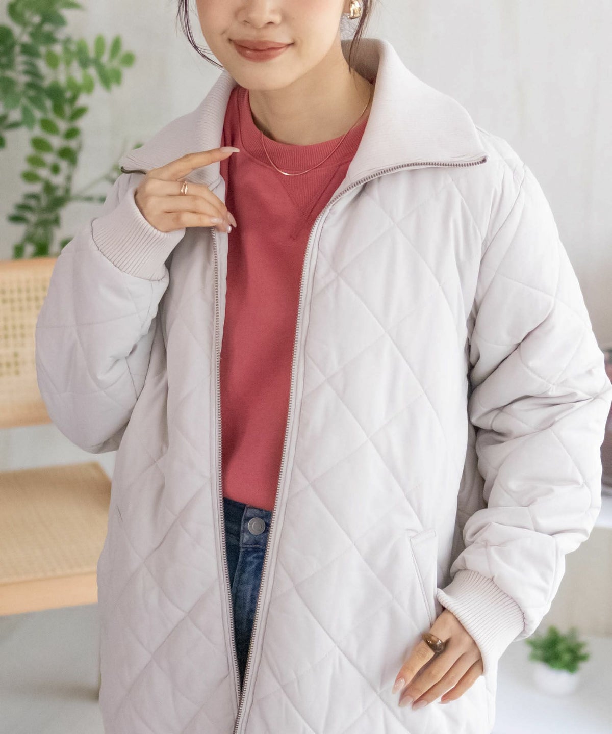 nAvy ガセットトレーナー レディース