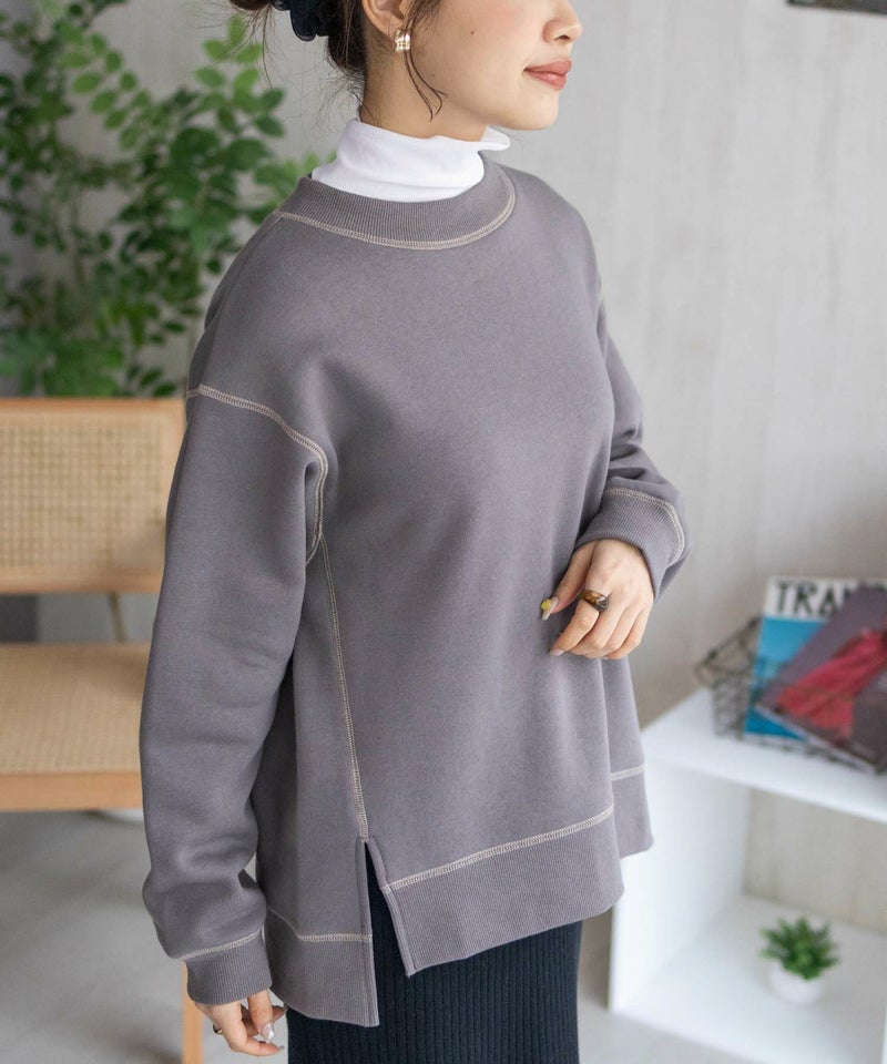 nAvy  配色ステッチトレーナー レディース商品画像-5