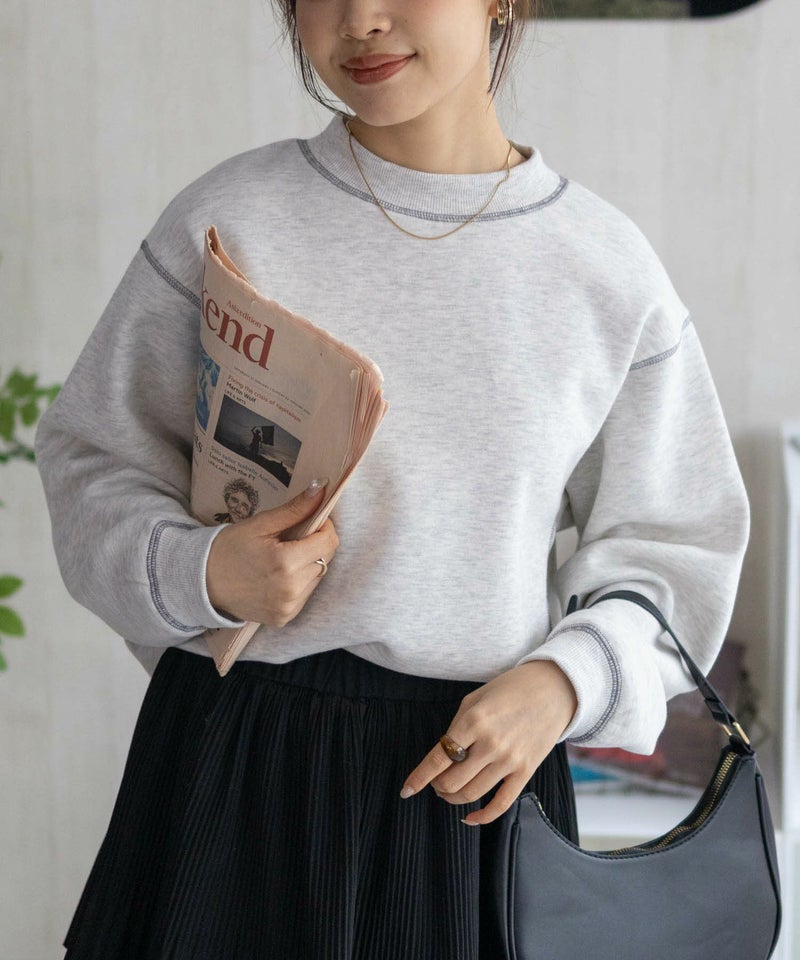 nAvy  配色ステッチトレーナー レディース商品画像-13