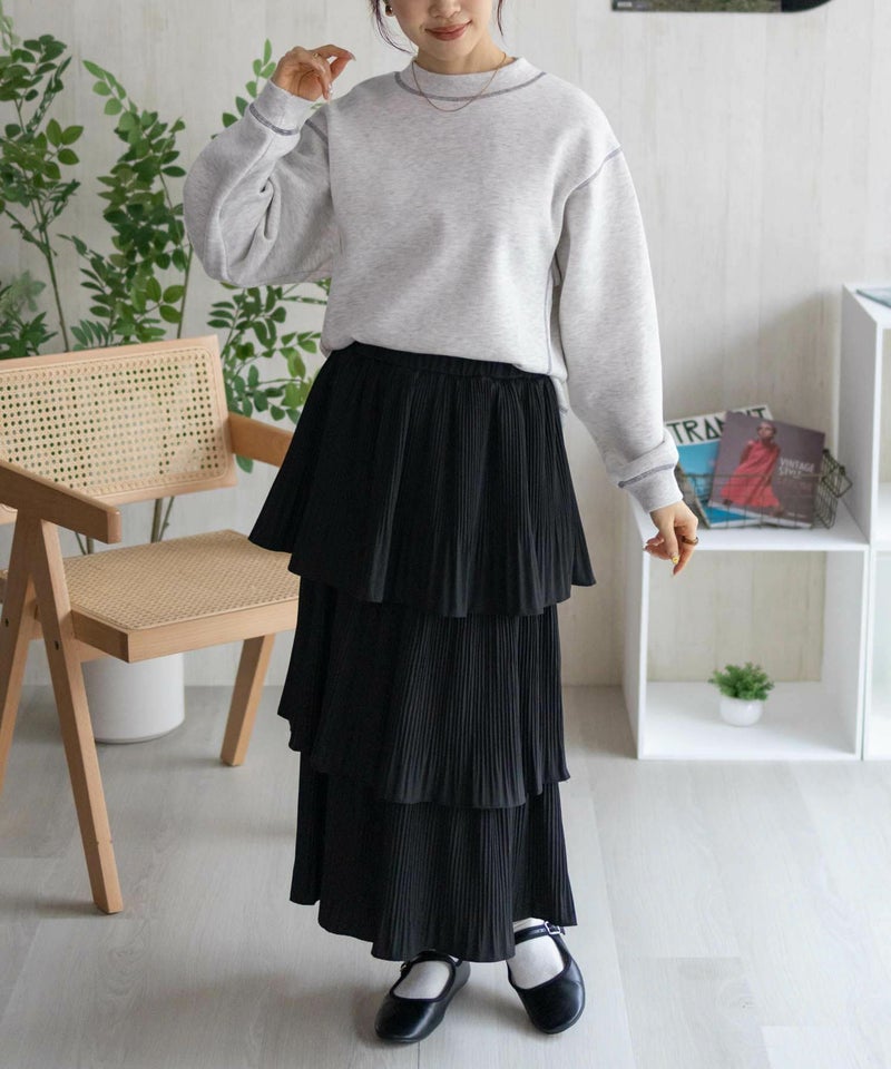 nAvy  配色ステッチトレーナー レディース商品画像-15