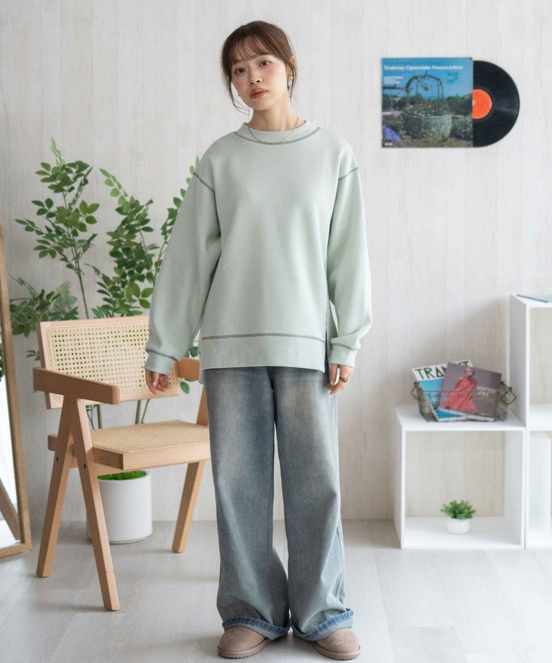 nAvy  配色ステッチトレーナー レディース商品画像-29