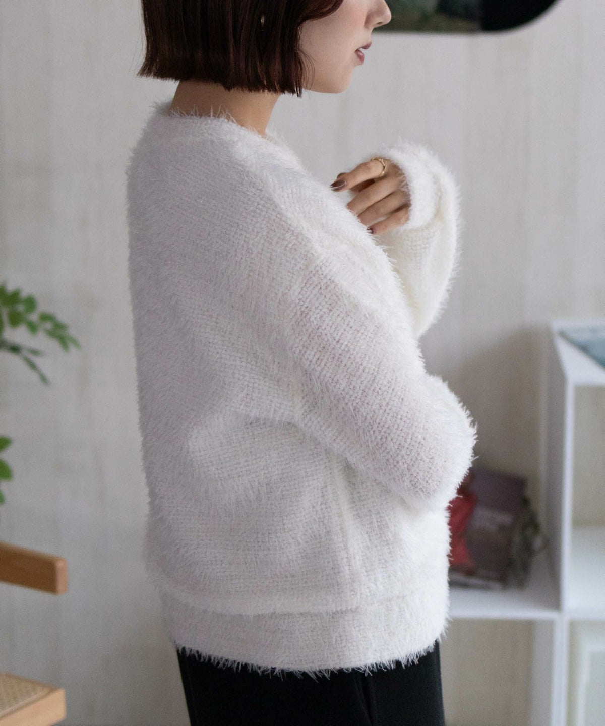 Howdy Marie シャギーロゴプルオーバー レディース