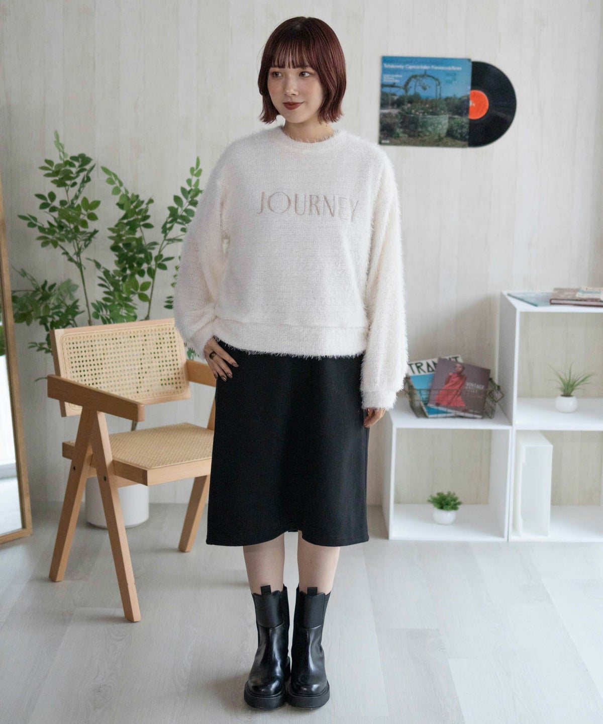 Howdy Marie シャギーロゴプルオーバー レディース