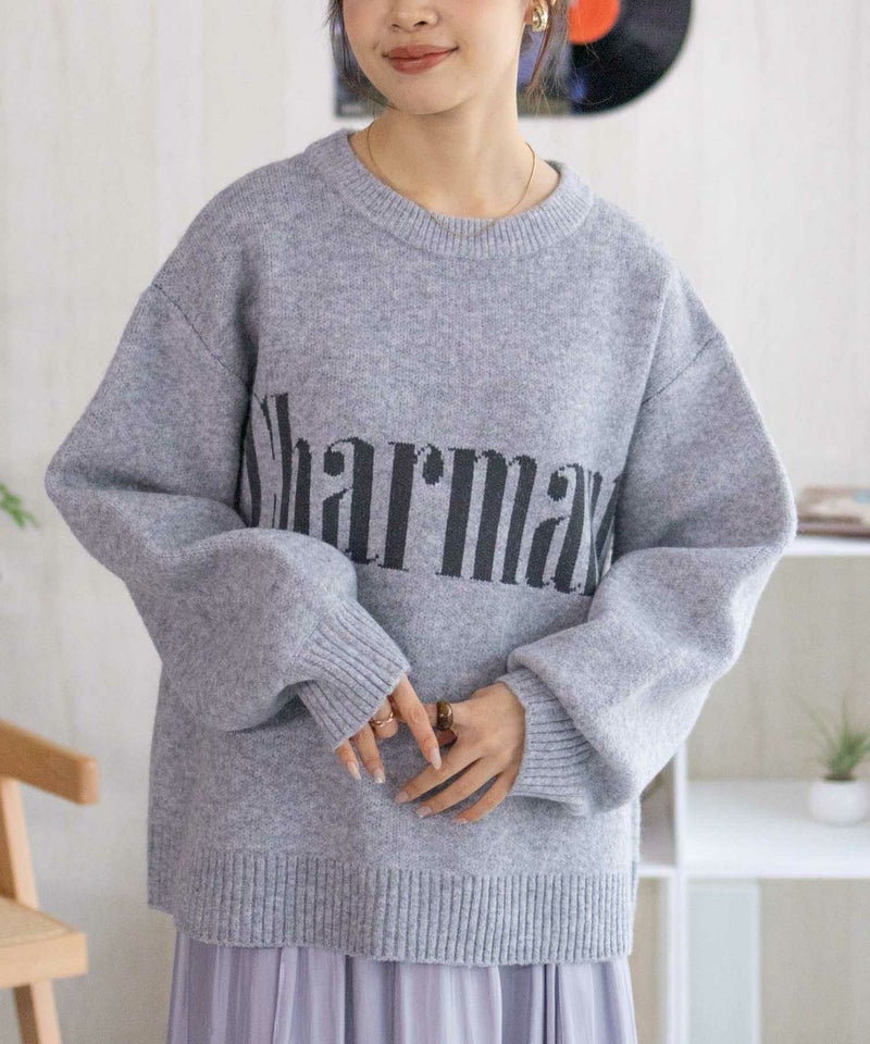 NAVY  ロゴメッセージニット レディース商品画像-3