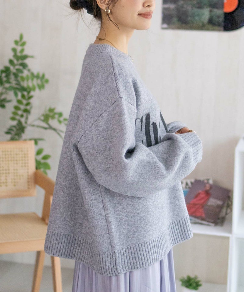 NAVY ロゴメッセージニット レディース商品画像-6