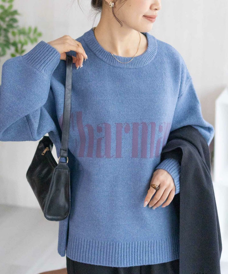 NAVY  ロゴメッセージニット レディース商品画像-11