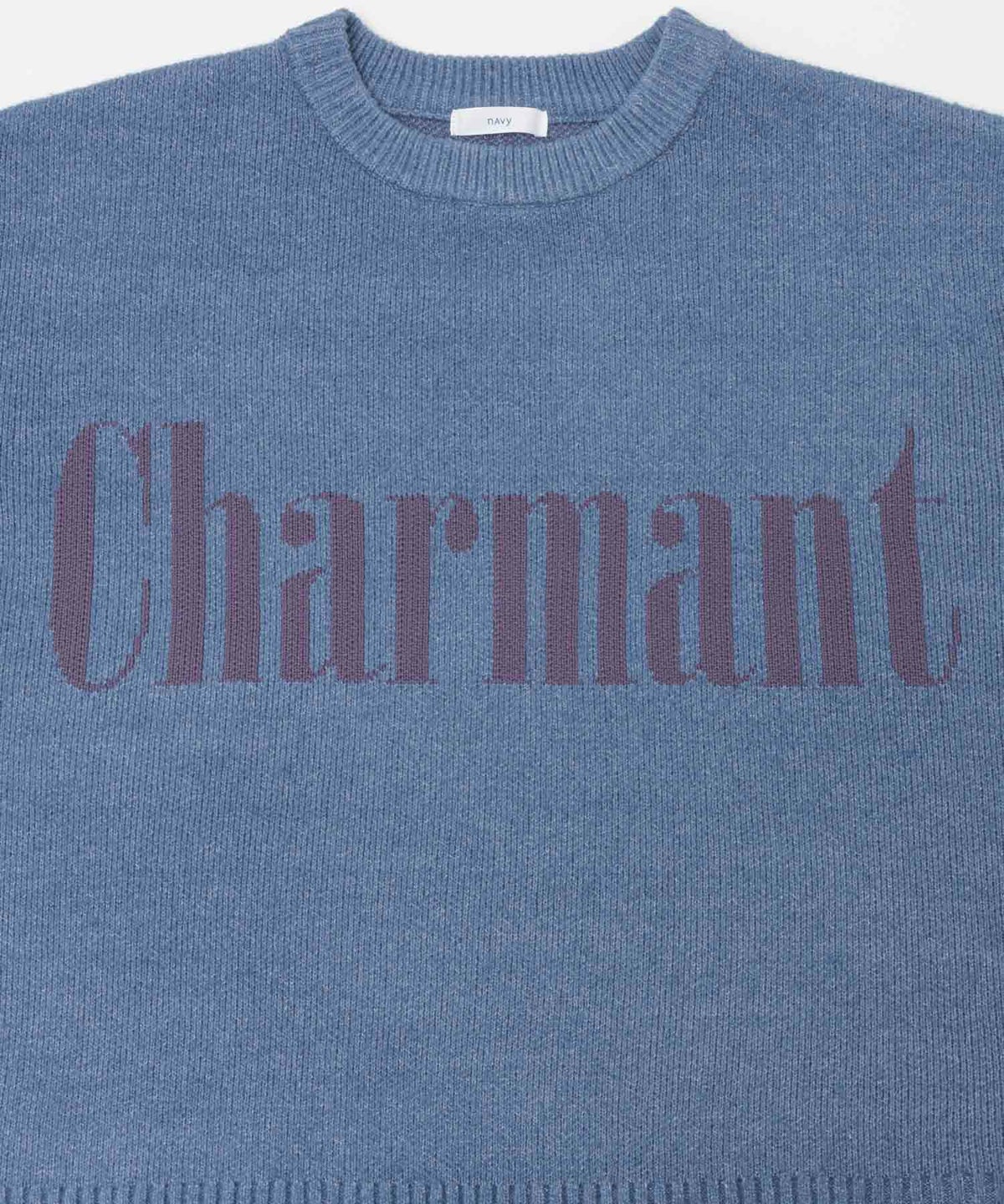 NAVY ロゴメッセージニット レディース