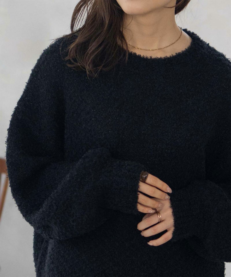 HusHusH ツイード柄ニットプルオーバー レディース商品画像-1