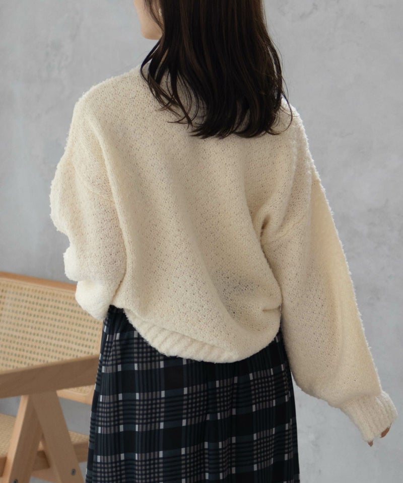 HusHusH ツイード柄ニットプルオーバー レディース商品画像-5