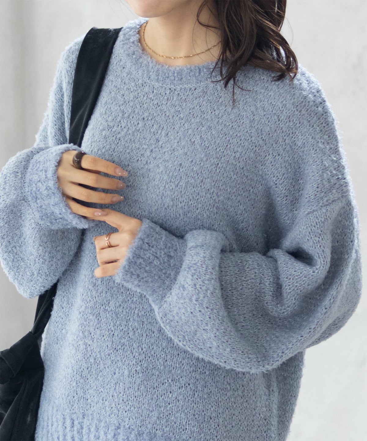 HusHusH ツイード柄ニットプルオーバー レディース