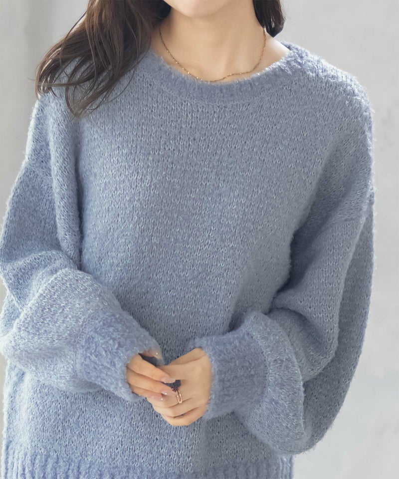 HusHusH ツイード柄ニットプルオーバー レディース商品画像-8