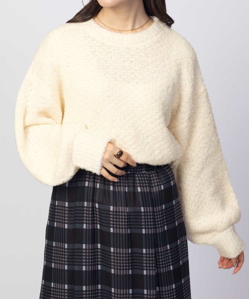 HusHusH ツイード柄ニットプルオーバー レディース商品画像-11