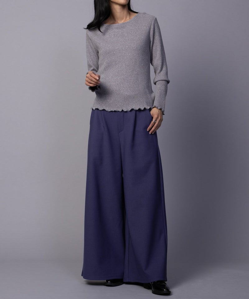 NAVY ボンディングワイドパンツ レディース商品画像-24