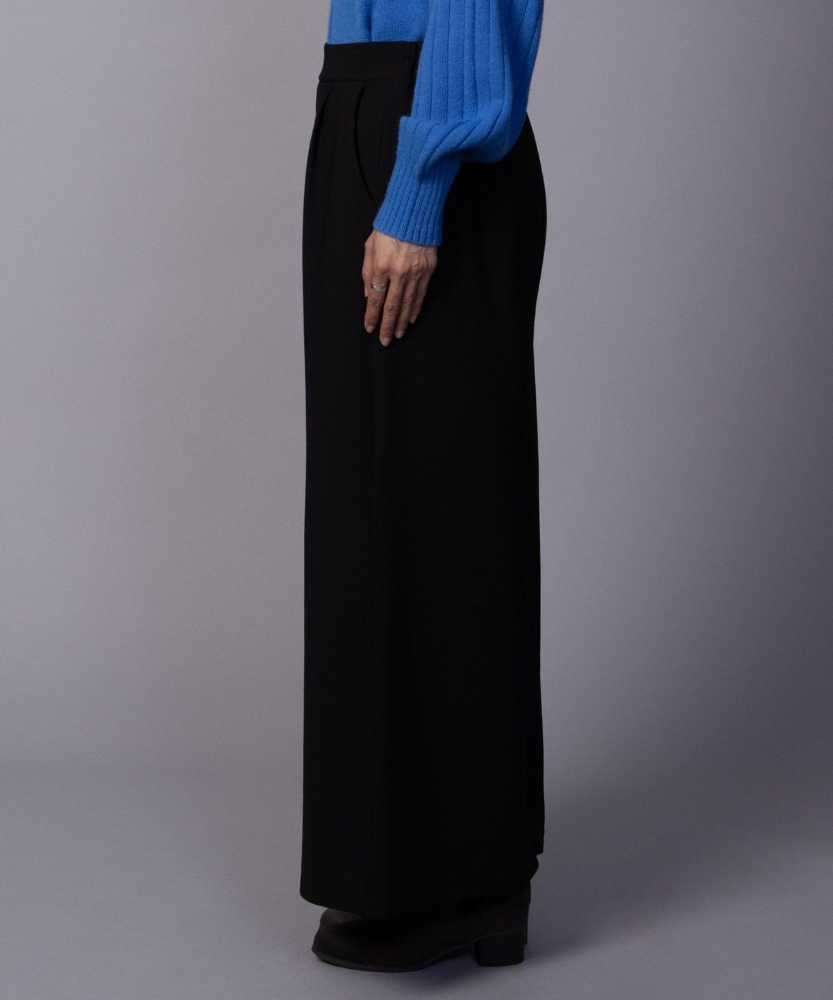 NAVY ボンディングワイドパンツ レディース